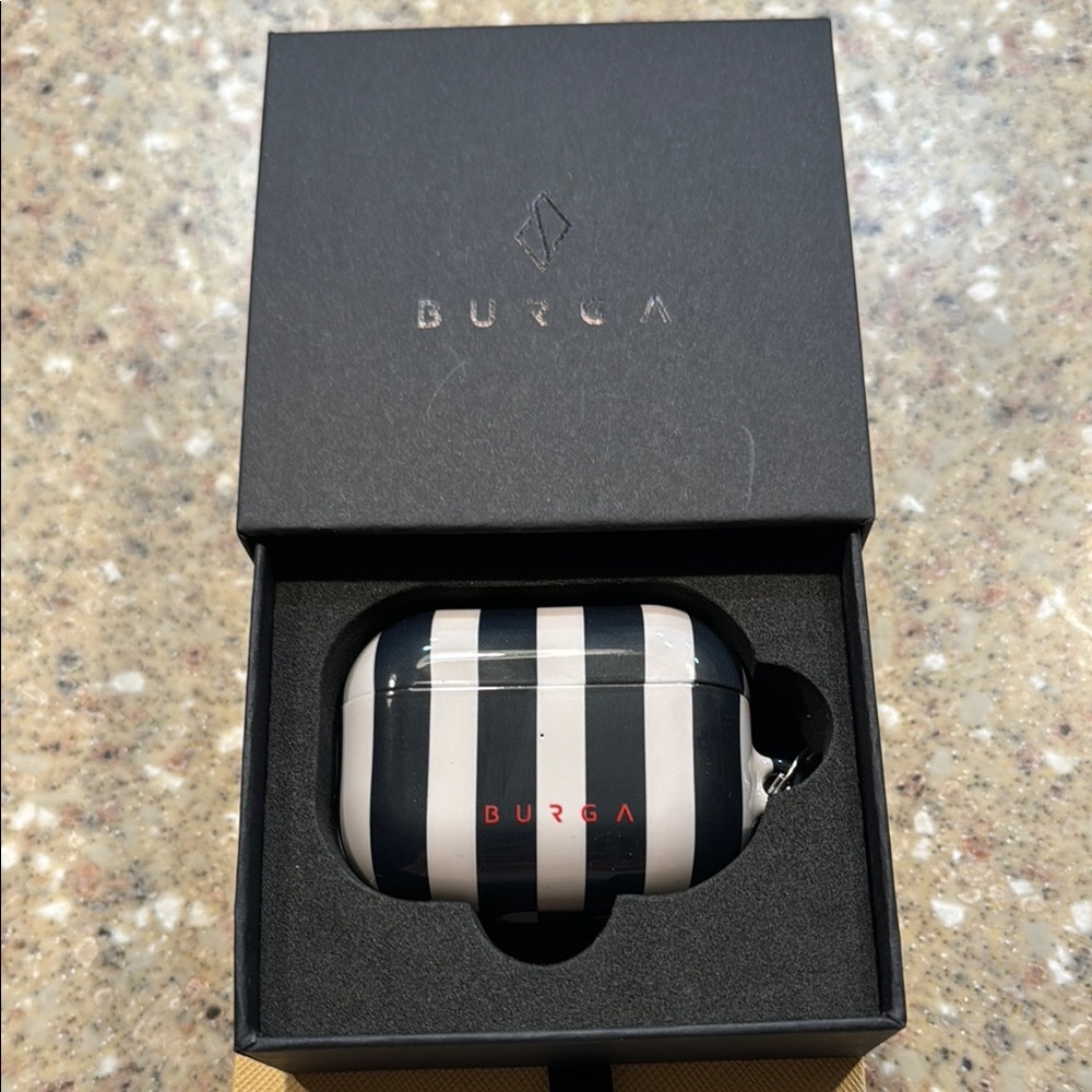 Burga Black and White Striped Phone Case